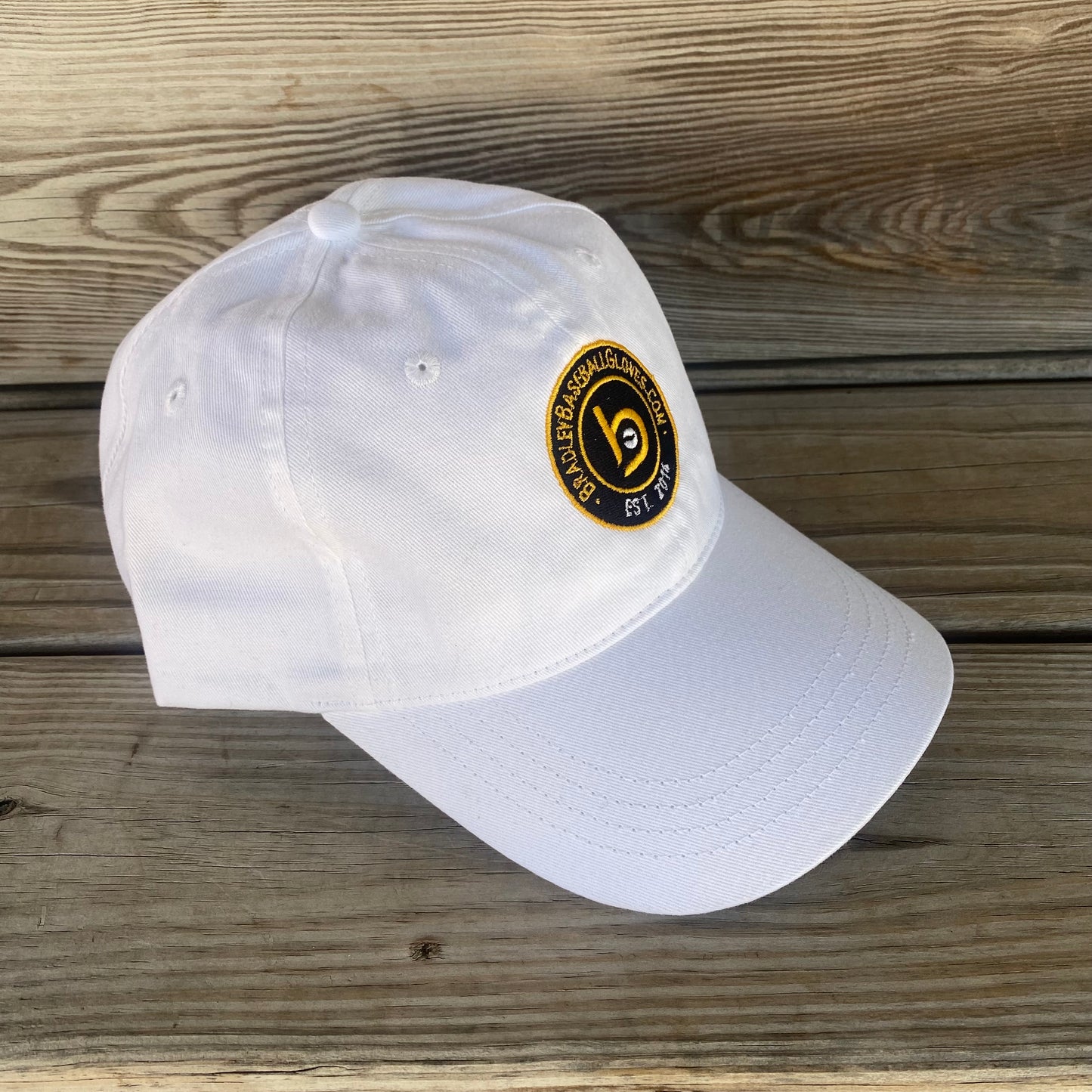 Bradley Baseball White Dad Hat (Est. 2016 Logo)