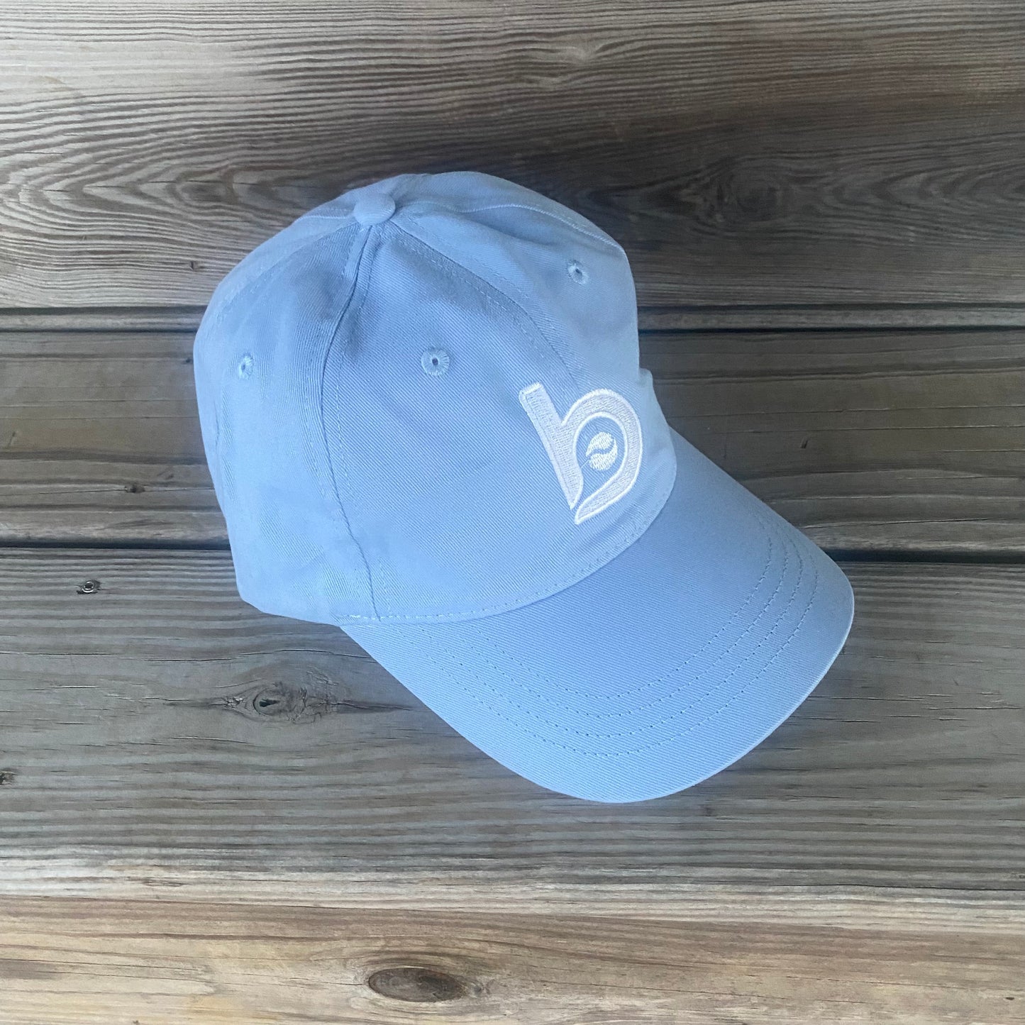 Bradley Baseball Carolina Dad Hat "b" logo