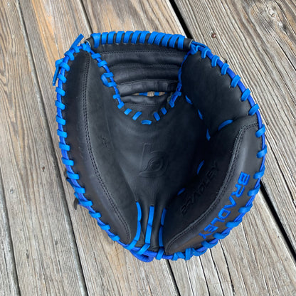 32" Open Back ADJ Catcher's Mitt, Next Play Pro Kip LTD Black/Royal